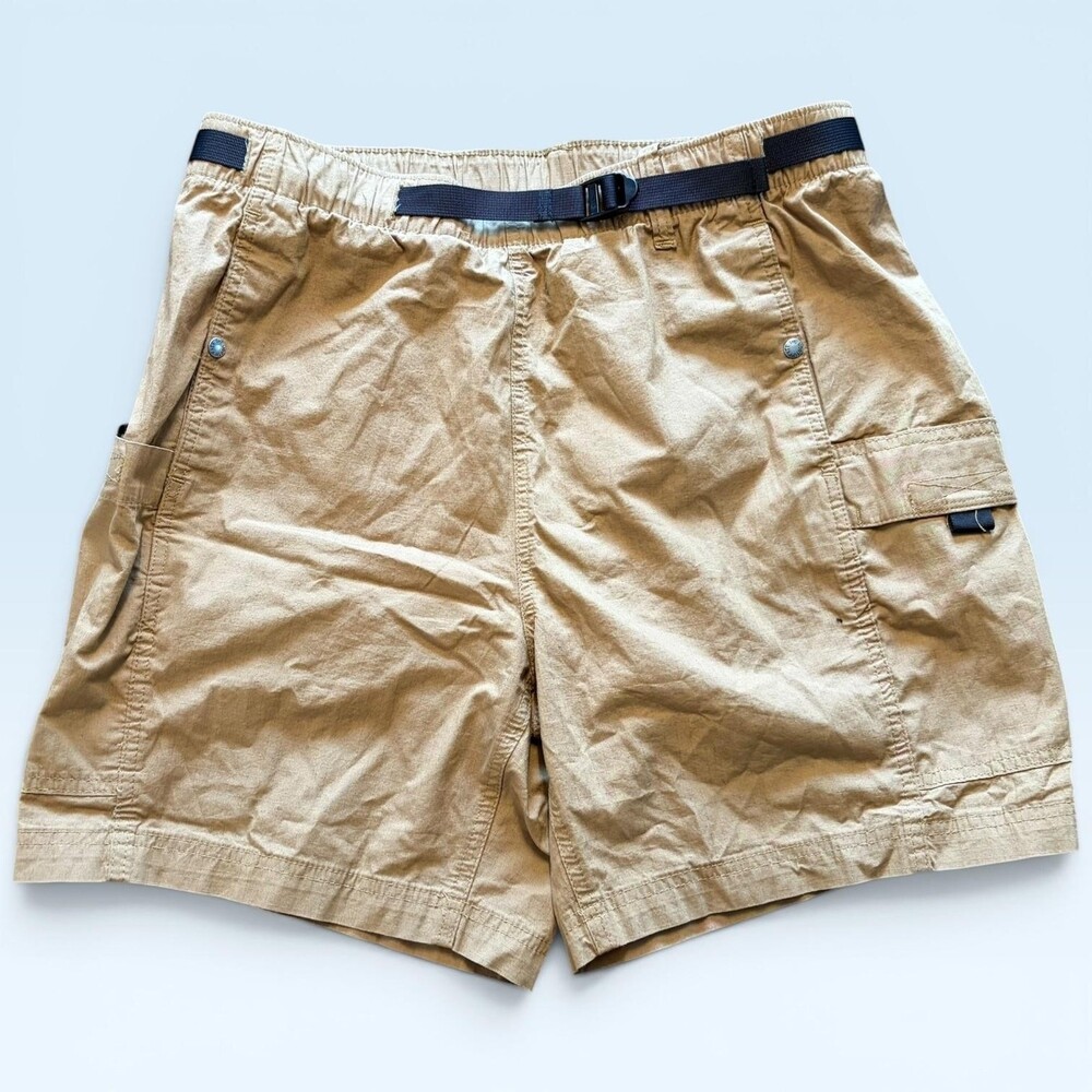The North Face Shorts Mens 36 Brown Cargo Nylon Belted 7 Inseam Ripstop Utility